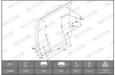 Sada brzdoveho oblozeni, bubnova brzda FERODO K19487.9-F3660