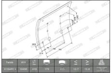 Sada brzdového obloženi, bubnová brzda FERODO K19488.0-F3660