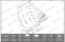 Sada brzdového obloženi, bubnová brzda FERODO K19503.0-F3653