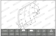 Sada brzdoveho oblozeni, bubnova brzda FERODO K19708.0-F3661