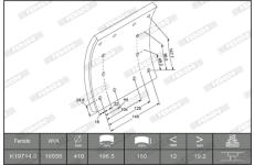 Sada brzd. obloż., Bubn. brzda FERODO K19714.0-F3656