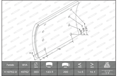 Sada brzdoveho oblozeni, bubnova brzda FERODO K19762.0-F3549