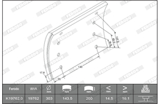 Sada brzdoveho oblozeni, bubnova brzda FERODO K19762.1-F3549