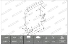 Sada brzdoveho oblozeni, bubnova brzda FERODO K19931.0-F3653