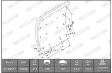Sada brzdového obloženi, bubnová brzda FERODO K19932.0-F3660