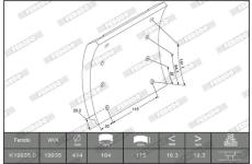Sada brzdoveho oblozeni, bubnova brzda FERODO K19935.0-F3745
