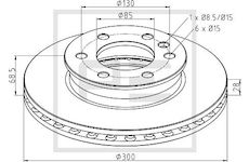 Brzdový kotouč PE Automotive 016.271-00A