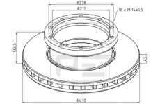 Brzdový kotouč PE Automotive 016.677-00A