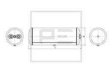 Zásobník vzduchu, pneumatický systém PE Automotive 016.371-80A