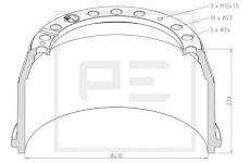 Brzdový buben PE Automotive 016.401-00A