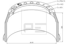 Brzdový buben PE Automotive 016.402-00A