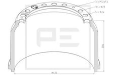 Brzdový buben PE Automotive 016.403-00A