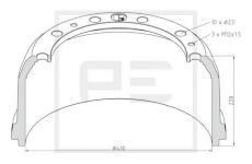 Brzdový buben PE Automotive 016.412-00A