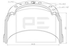 Brzdový buben PE Automotive 026.638-00A