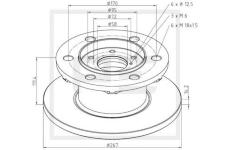 Brzdový kotouč PE Automotive 026.656-10A