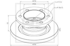 Brzdový kotouč PE Automotive 026.661-10A