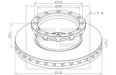 Brzdový kotouč PE Automotive 026.666-10A