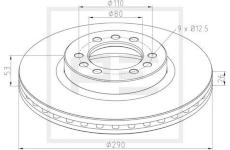 Brzdový kotouč PE Automotive 026.672-10A