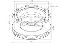 Brzdový kotouč PE Automotive 046.377-00A