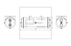 Zásobník vzduchu, pneumatický systém PE Automotive 076.495-80A