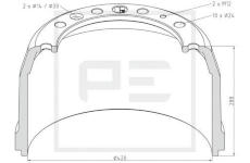Brzdový buben PE Automotive 106.063-00A