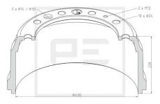 Brzdový buben PE Automotive 106.064-00A