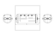 Zásobník vzduchu, pneumatický systém PE Automotive 106.508-80A