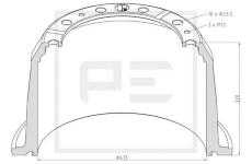 Brzdový buben PE Automotive 126.066-00A