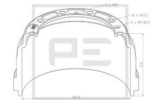 Brzdový buben PE Automotive 126.089-00A