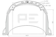 Brzdový buben PE Automotive 126.092-00A