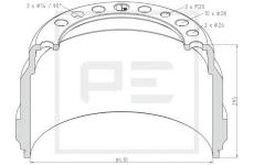 Brzdový buben PE Automotive 146.048-00A