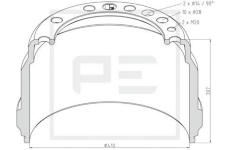 Brzdový buben PE Automotive 146.073-00A