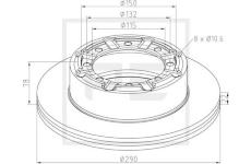 Brzdový kotouč PE Automotive 256.040-00A