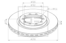 Brzdový kotouč PE Automotive 256.102-00A