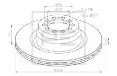 Brzdový kotouč PE Automotive 256.103-00A