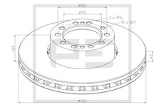 Brzdový kotouč PE Automotive 266.004-00A