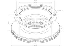 Brzdový kotouč PE Automotive 296.000-00A