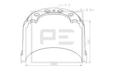 Brzdový buben PE Automotive 326.006-00A