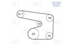 Sada žebrovaných klínových řemenů OPTIBELT 6 PK 1900KT1