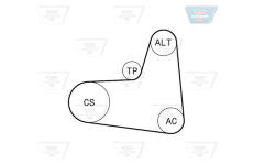 Sada žebrovaných klínových řemenů OPTIBELT 6 PK 995KT1