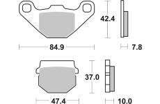 Sada brzdových destiček, kotoučová brzda BREMBO 07026