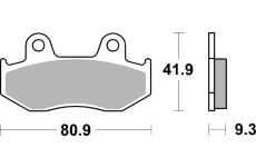 Sada brzdových destiček, kotoučová brzda BREMBO 07038