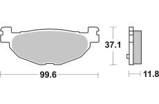 Sada brzdových destiček, kotoučová brzda BREMBO 07059XS