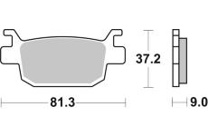 Sada brzdových destiček, kotoučová brzda BREMBO 07064XS