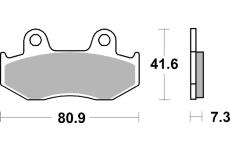 Sada brzdových destiček, kotoučová brzda BREMBO 07078