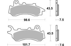 Sada brzdových destiček, kotoučová brzda BREMBO 07118XS