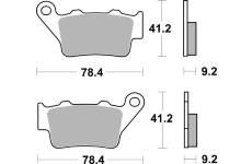 Sada brzdových destiček, kotoučová brzda BREMBO 07BB02SD