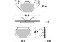 Sada brzdových destiček, kotoučová brzda BREMBO 07BB0708