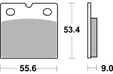Sada brzdových destiček, kotoučová brzda BREMBO 07BB1408