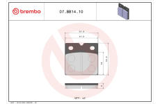 Sada brzdových destiček, kotoučová brzda BREMBO 07BB1410